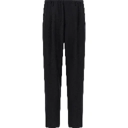 Black Wool Casual Pants
