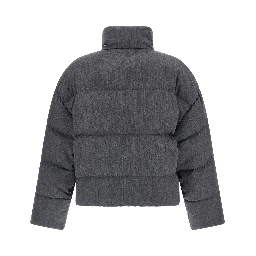Gray Wool Full-Length Jacket