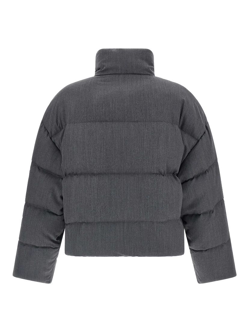Gray Wool Full-Length Jacket