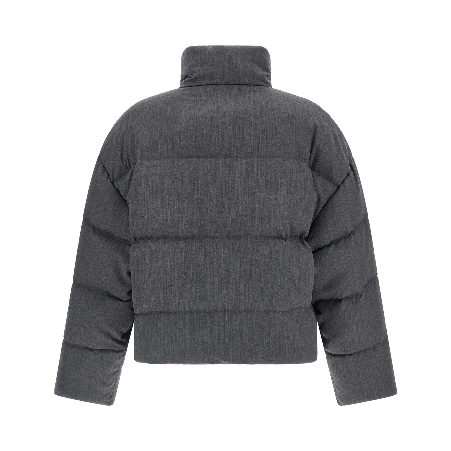 Gray Wool Full-Length Jacket
