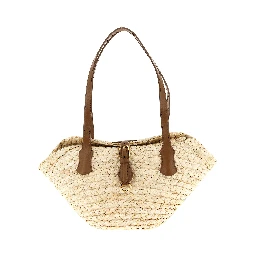 Beige Cork Shoulder Bag