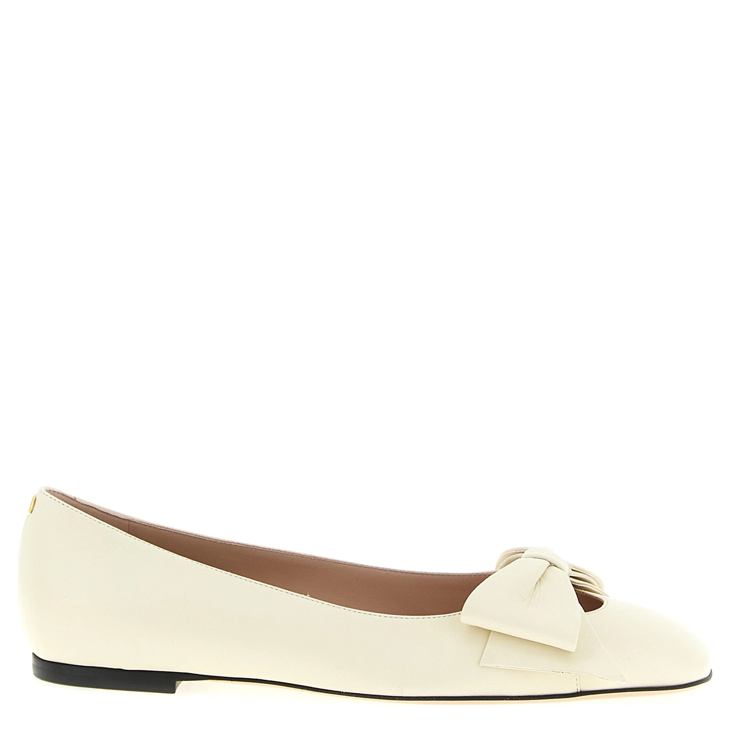 White Leather Ballet Flats