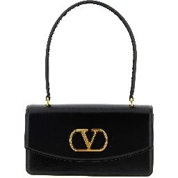 Black Calfskin Shoulder Bag