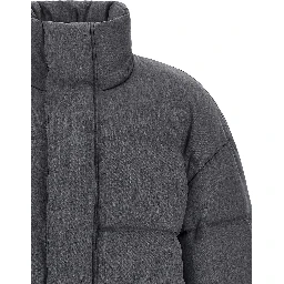 Gray Wool Full-Length Jacket
