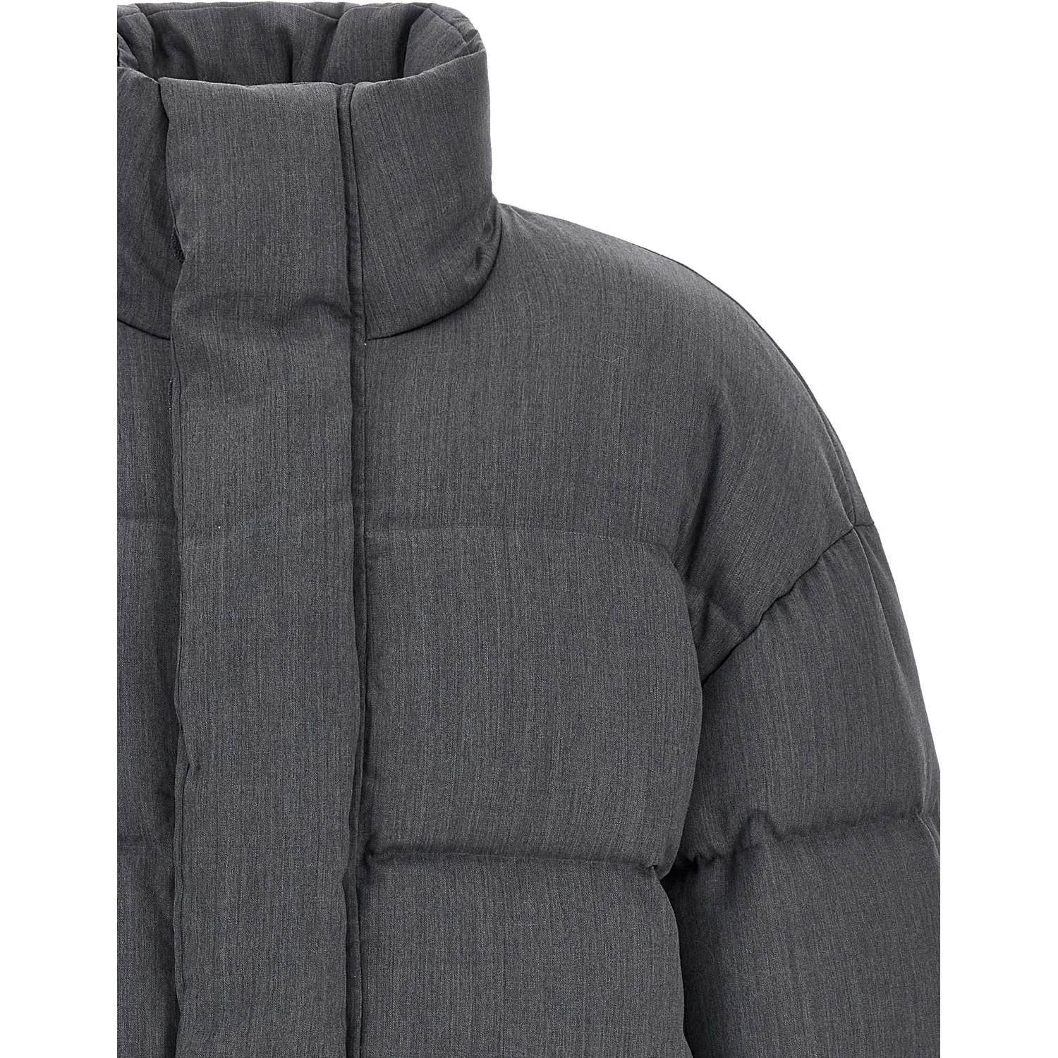 Gray Wool Full-Length Jacket