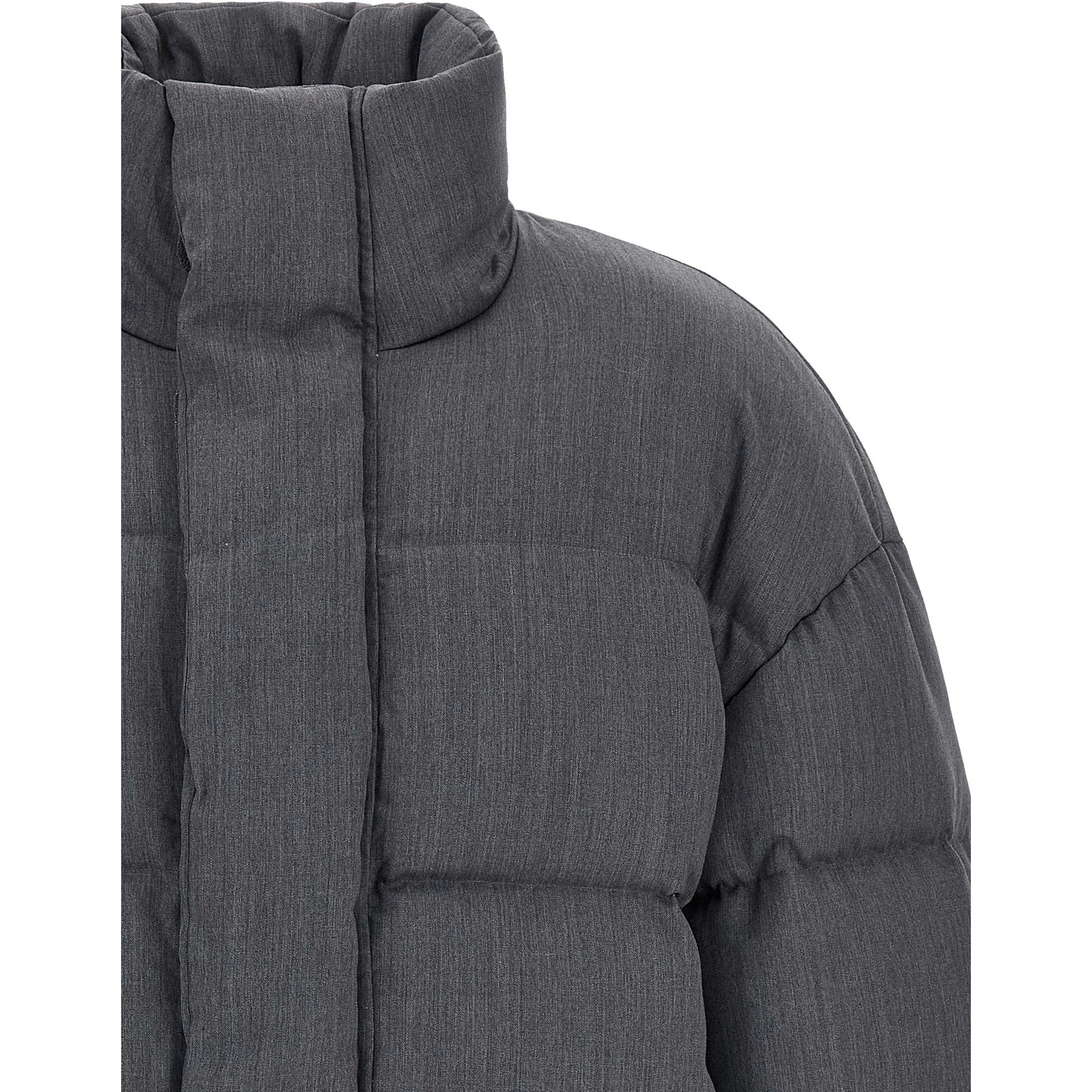 Gray Wool Full-Length Jacket