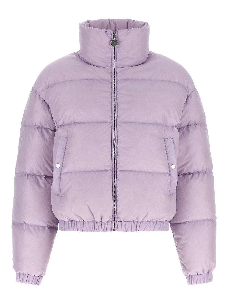 Purple Nylon Full-Length Jacket