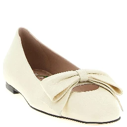 White Leather Ballet Flats