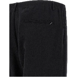 Black Wool Casual Pants