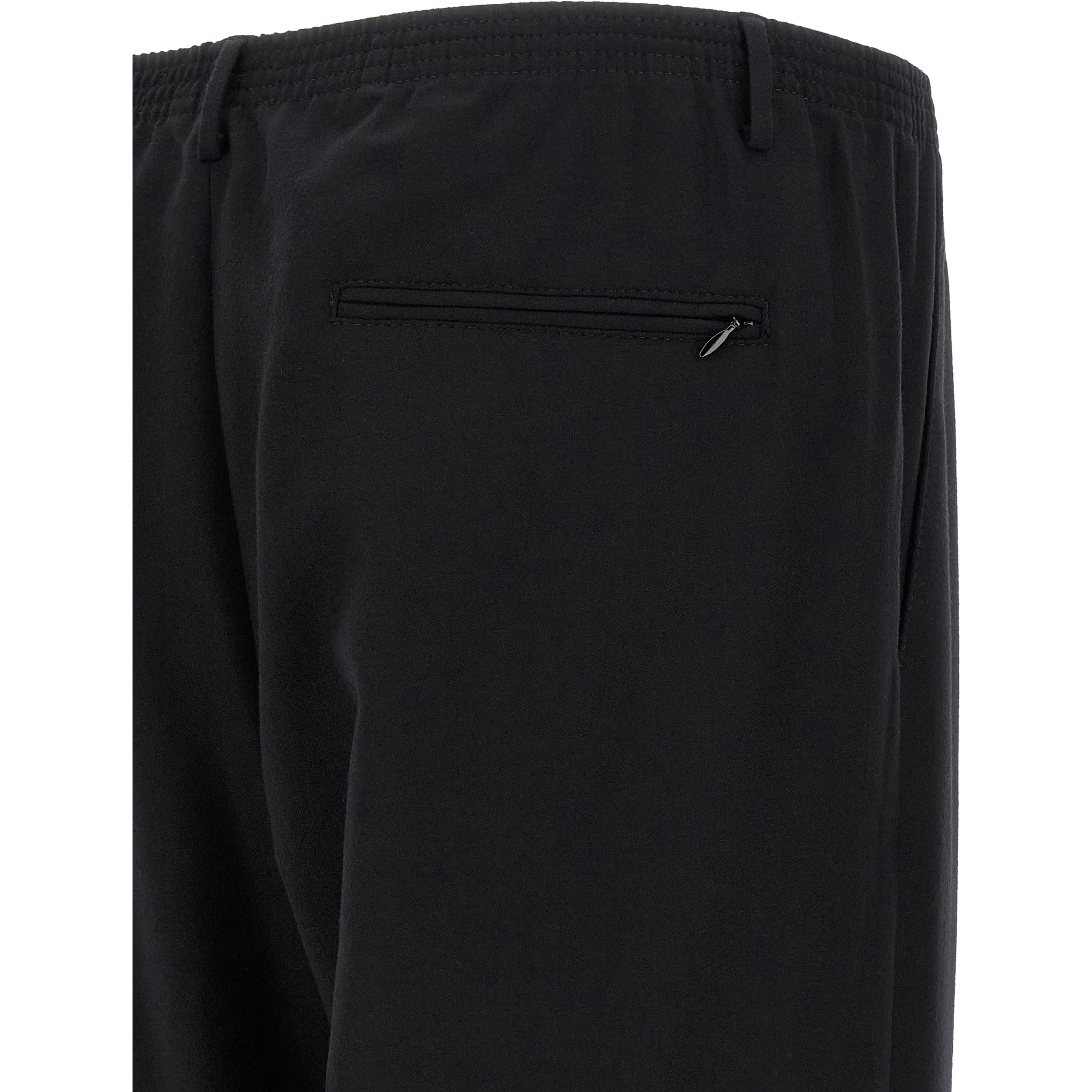 Black Wool Casual Pants