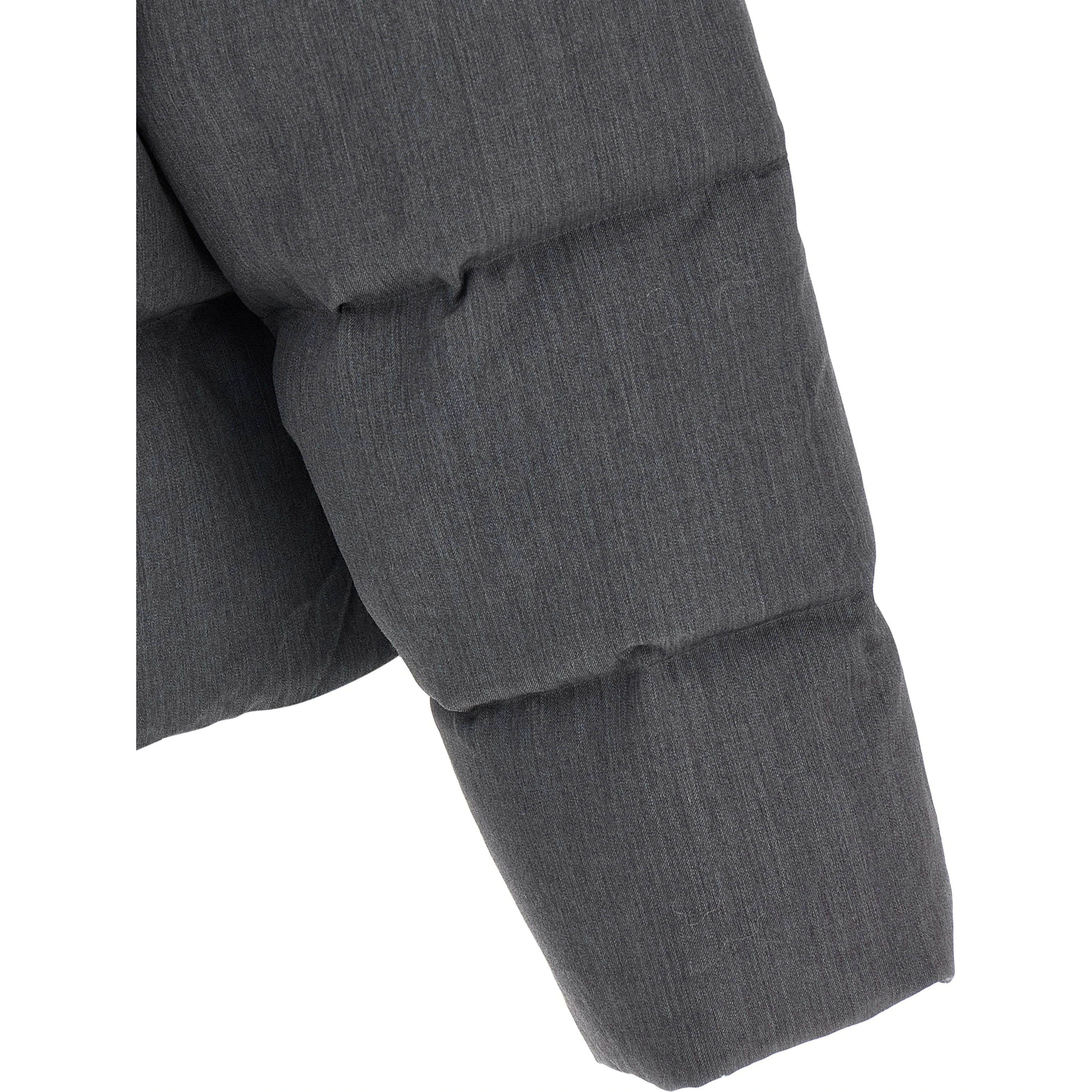 Gray Wool Full-Length Jacket
