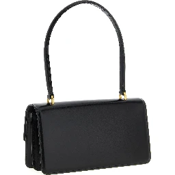 Black Calfskin Shoulder Bag