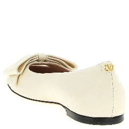 White Leather Ballet Flats