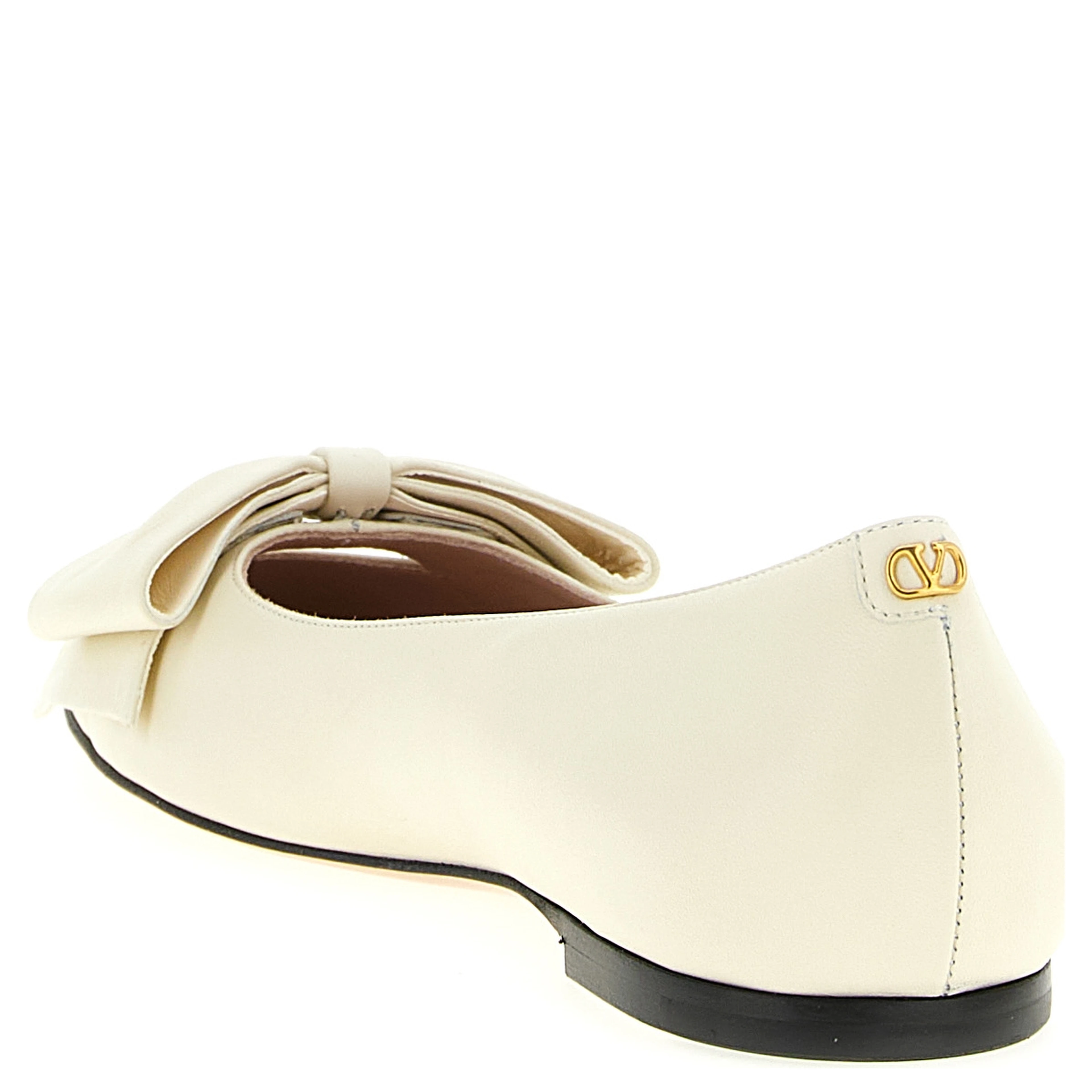 White Leather Ballet Flats