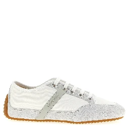 White Polyamide Low Top Sneakers
