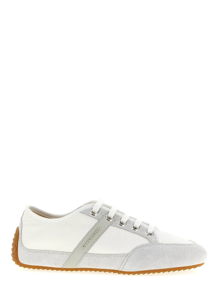 White Polyamide Low Top Sneakers