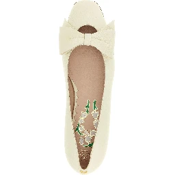 White Leather Ballet Flats