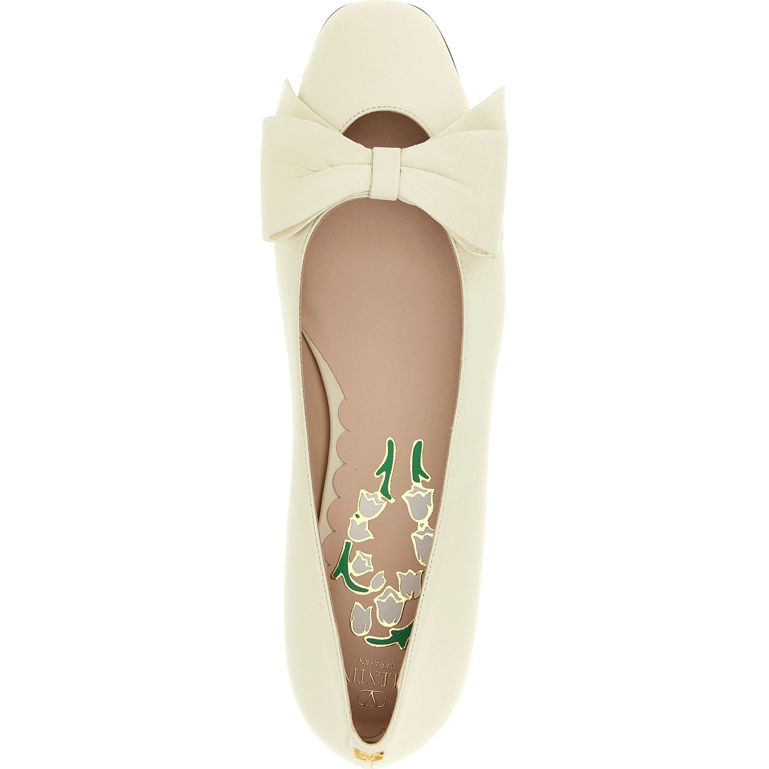 White Leather Ballet Flats