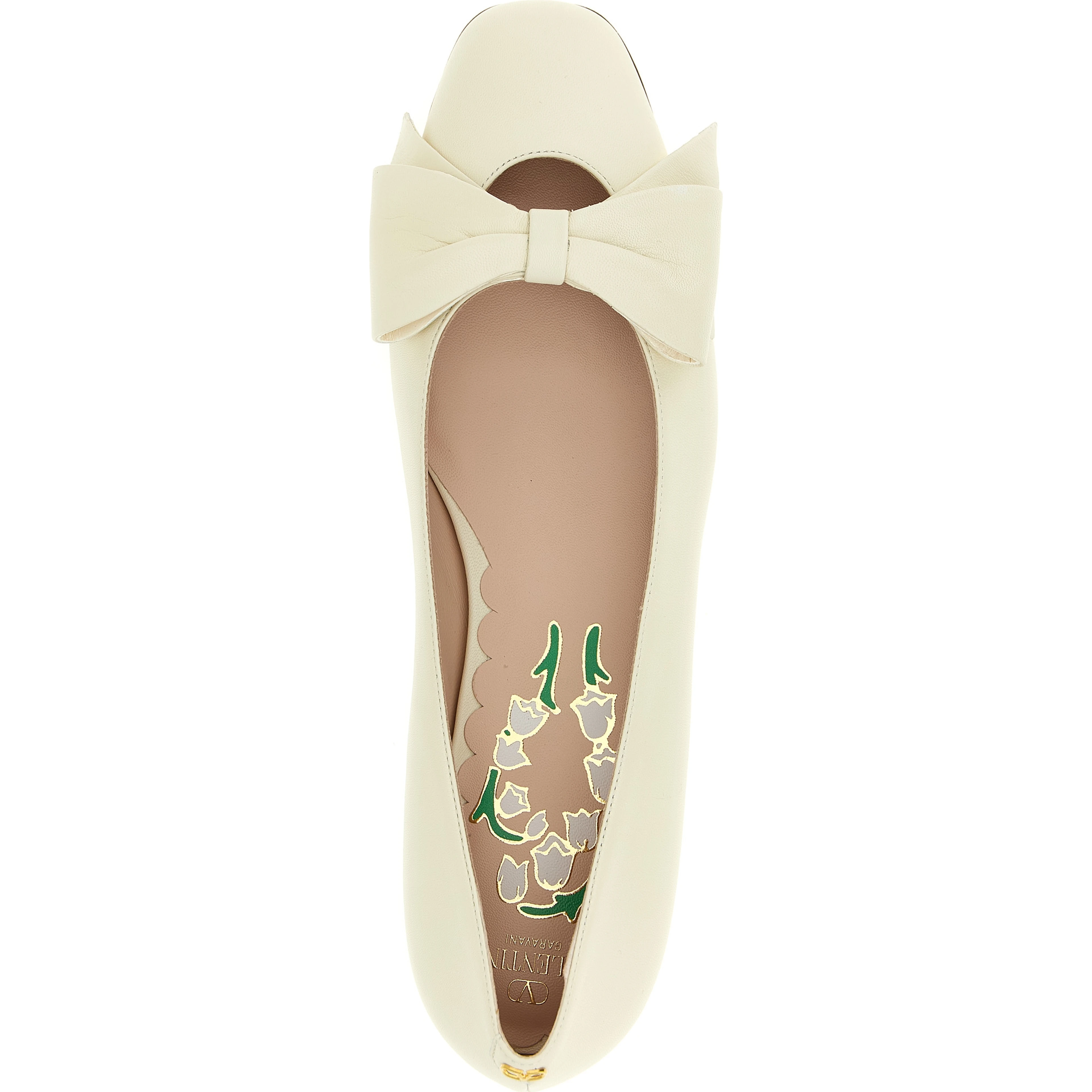 White Leather Ballet Flats