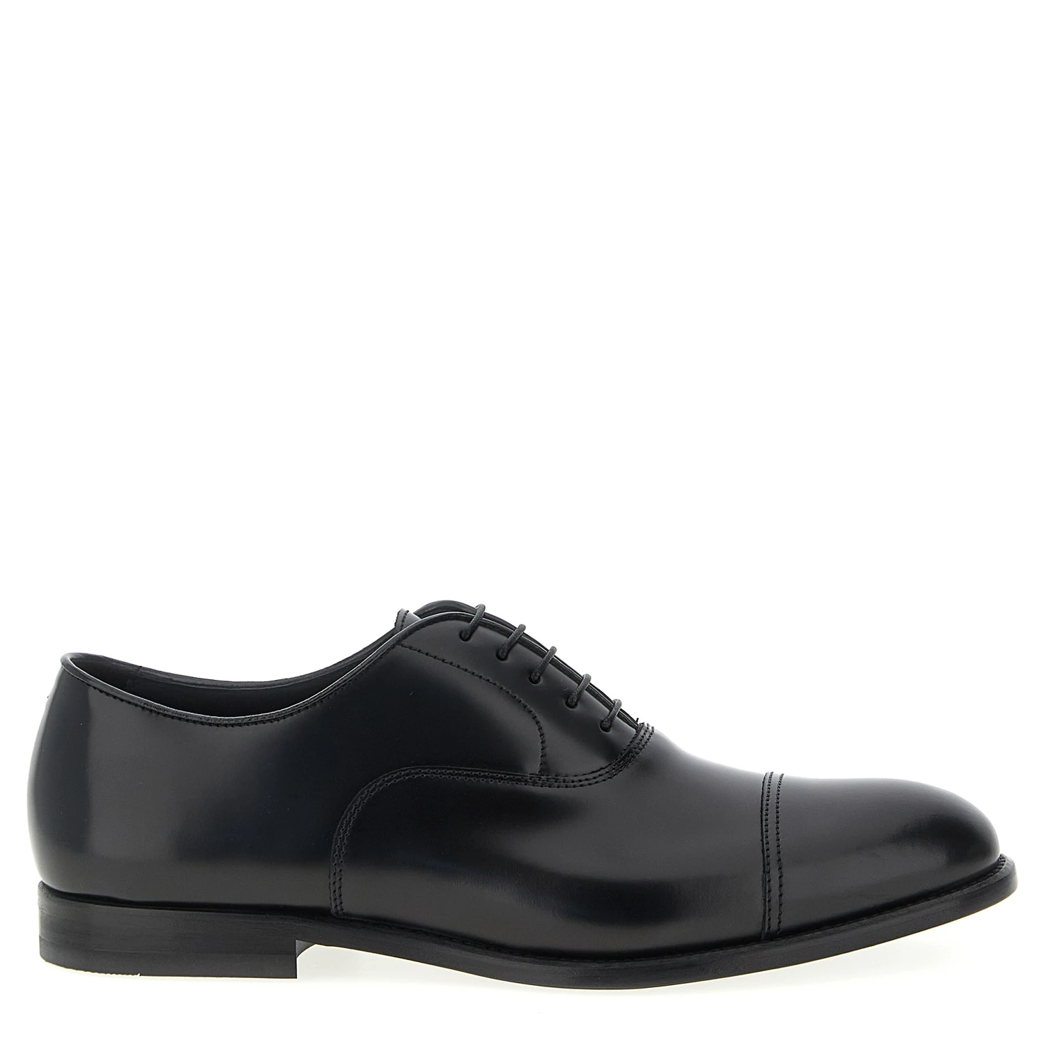 Black Calfskin Oxfords And Derbies