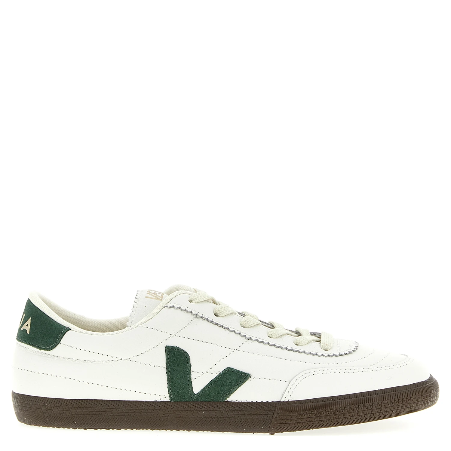 Bicolor Genuine Leather Low Top Sneakers