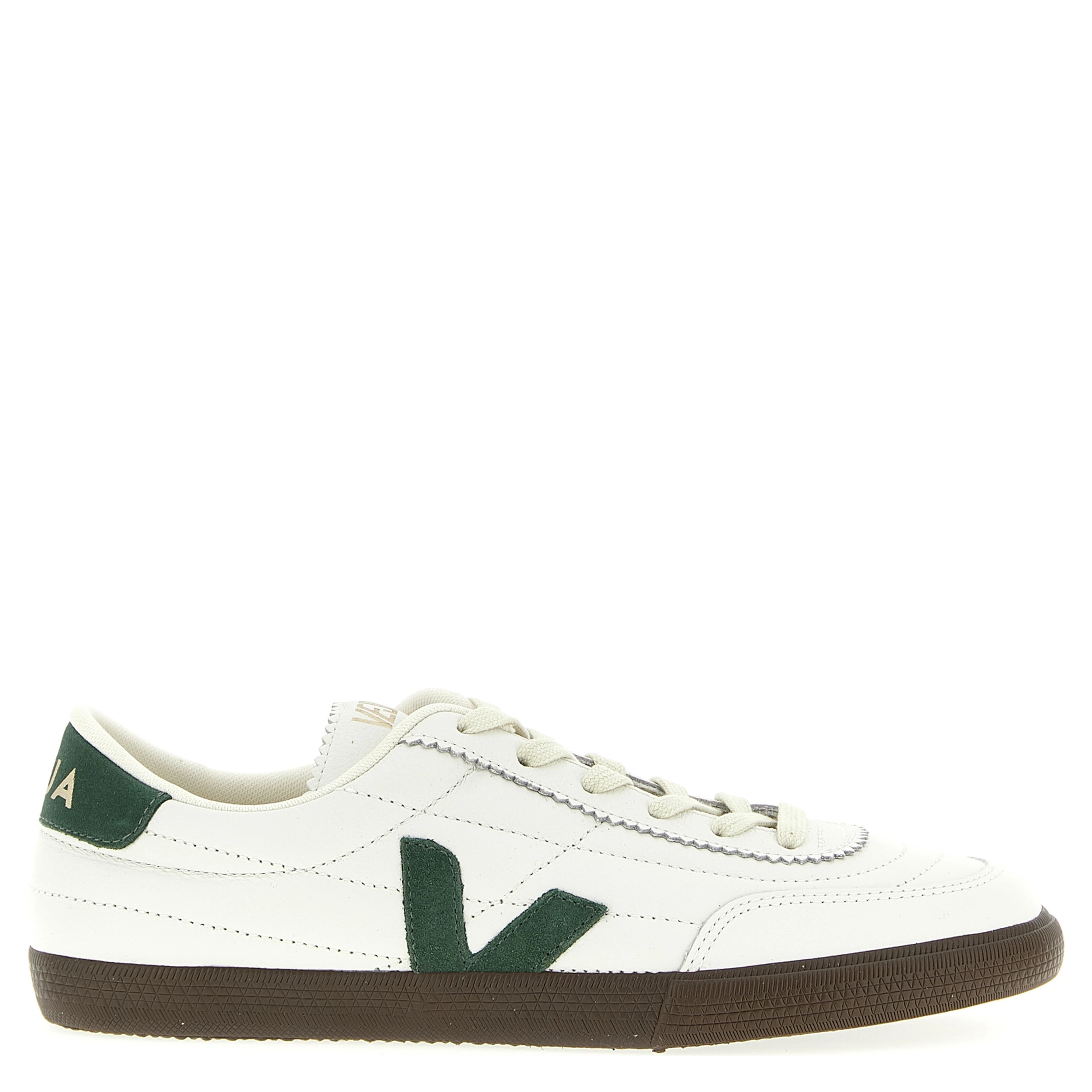 Bicolor Genuine Leather Low Top Sneakers
