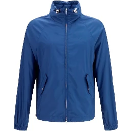 Blue Polyester Shell Jacket