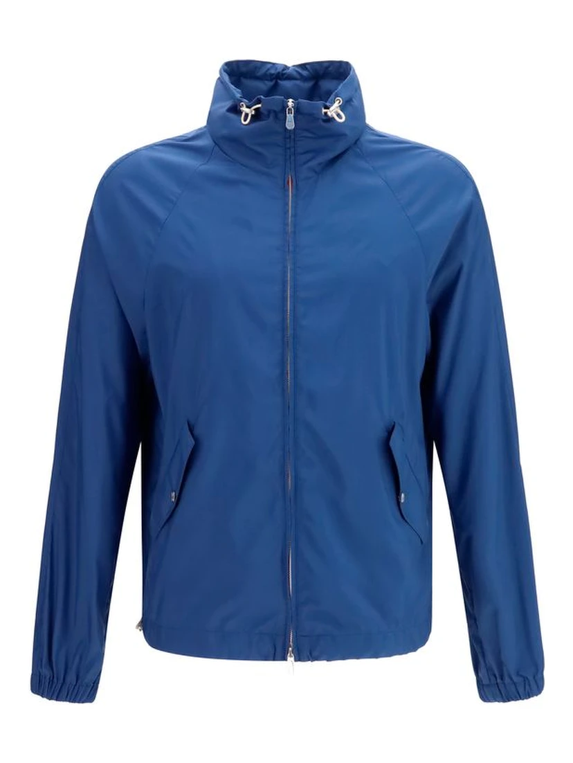 Blue Polyester Shell Jacket