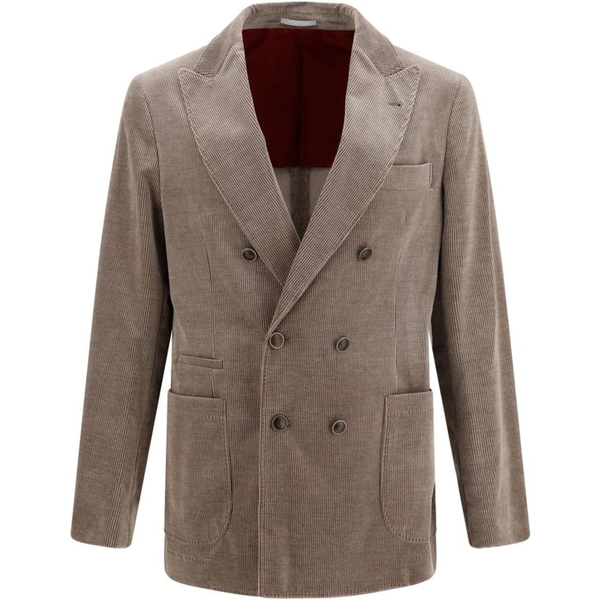 Gray Cotton Full-Length Jacket
