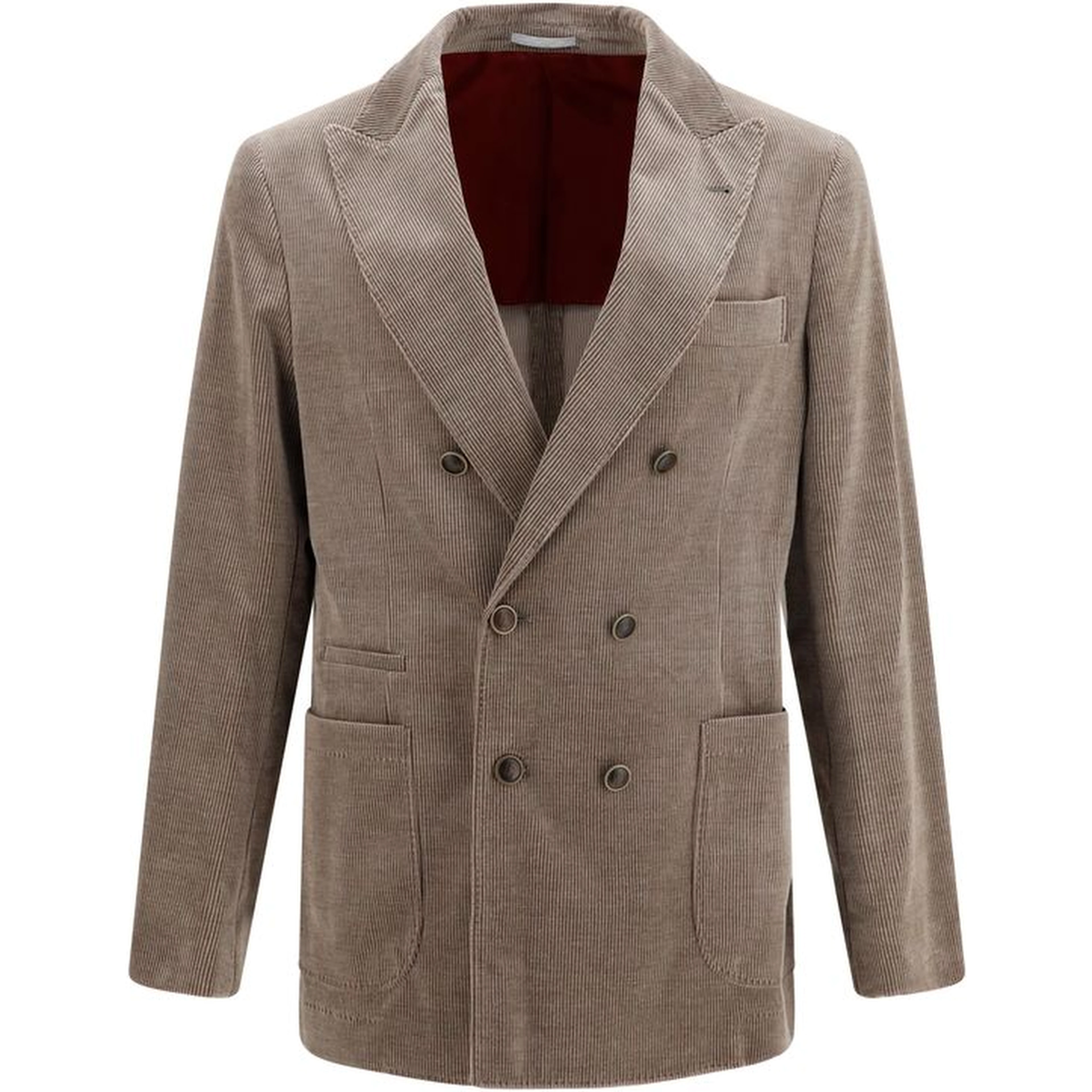 Gray Cotton Full-Length Jacket