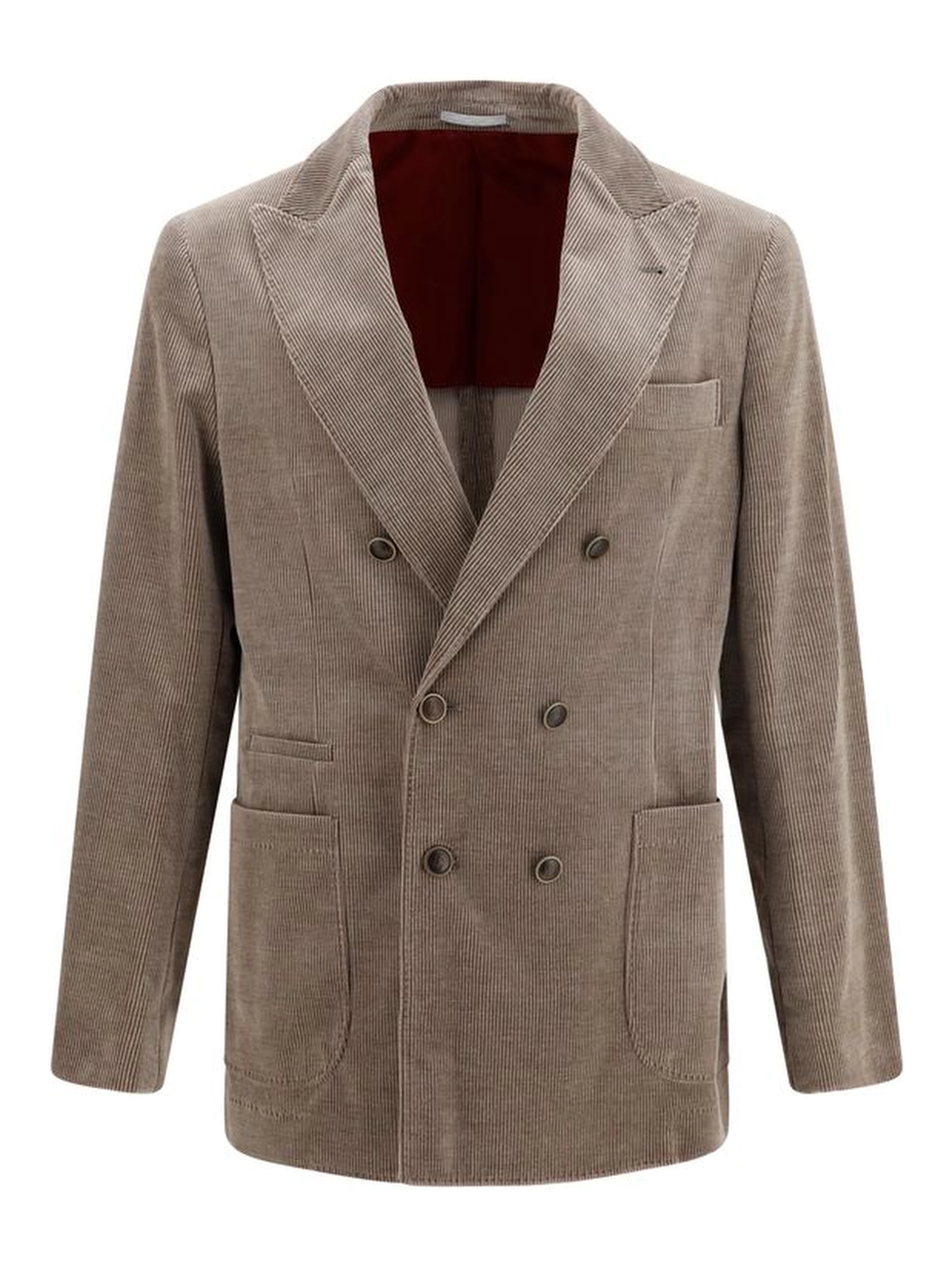 Gray Cotton Full-Length Jacket