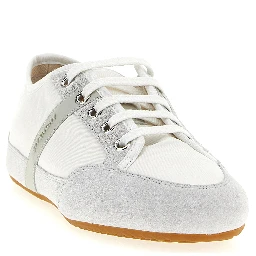 White Polyamide Low Top Sneakers