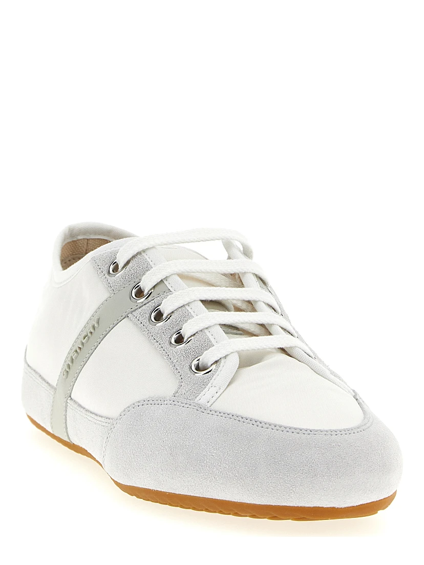 White Polyamide Low Top Sneakers