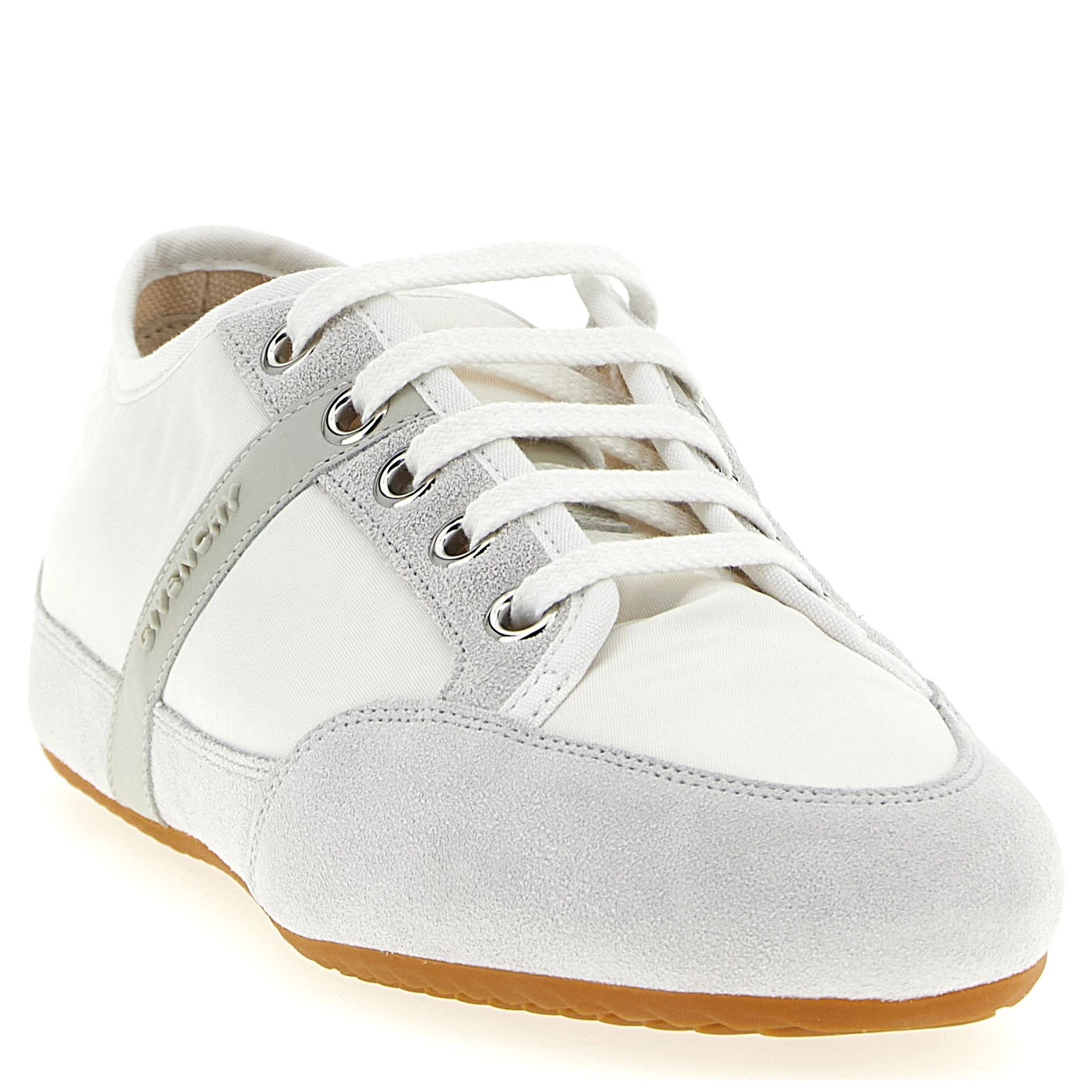 White Polyamide Low Top Sneakers