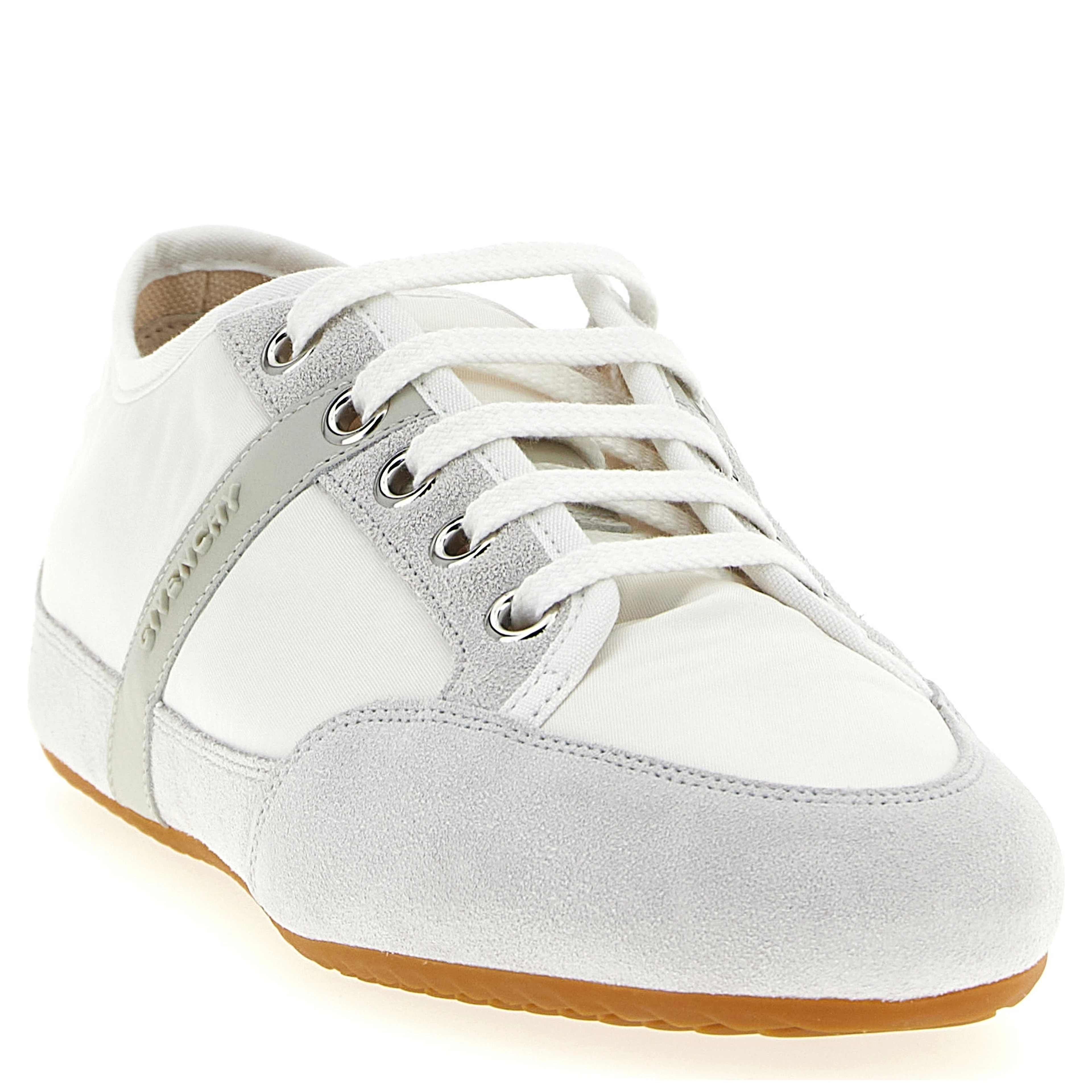 White Polyamide Low Top Sneakers