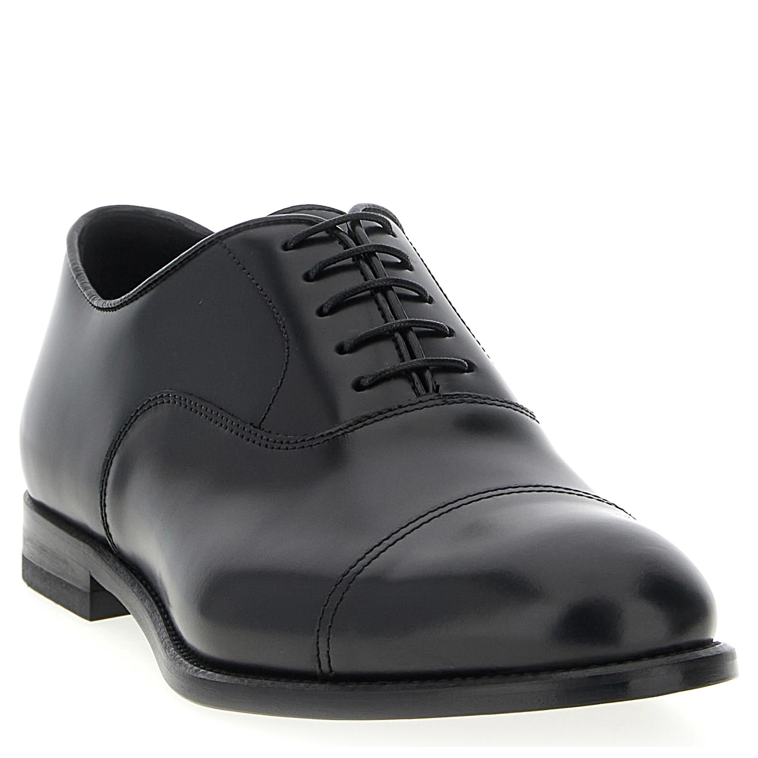 Black Calfskin Oxfords And Derbies