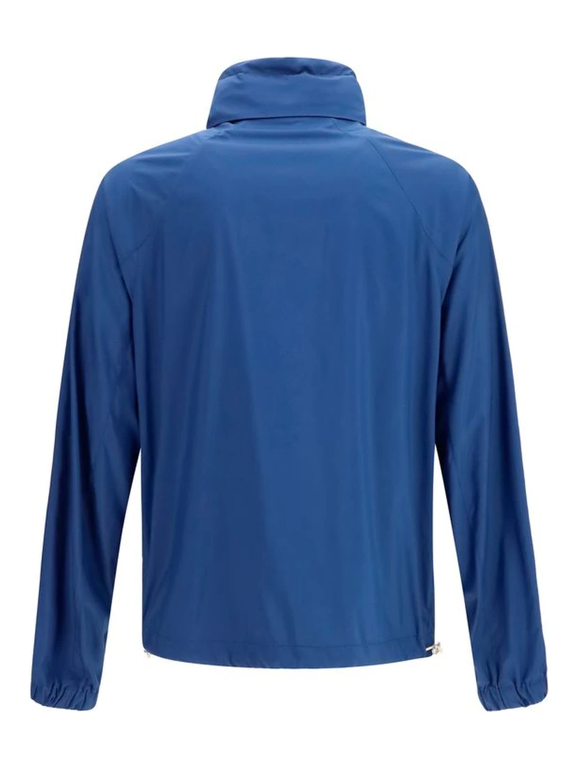 Blue Polyester Shell Jacket