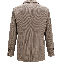 Gray Cotton Full-Length Jacket