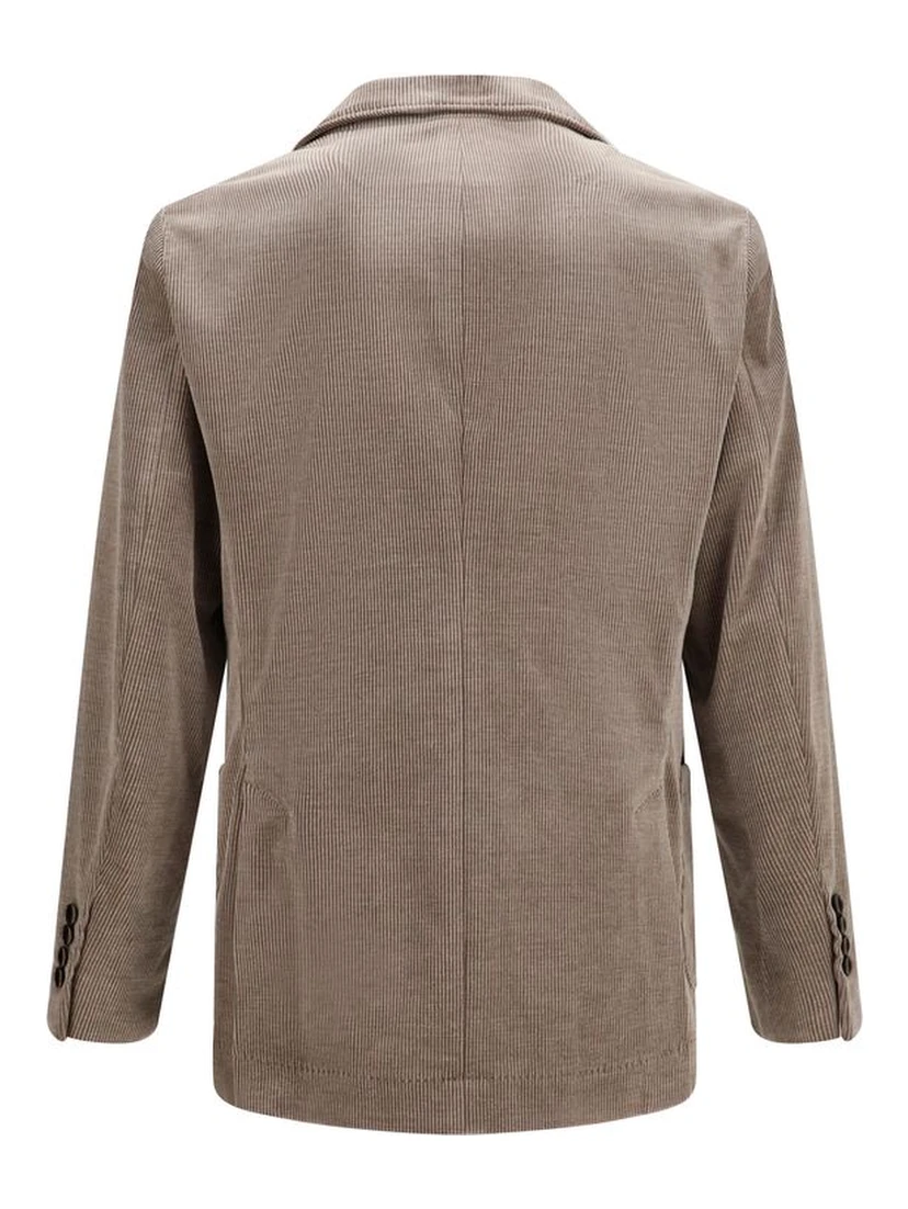 Gray Cotton Full-Length Jacket