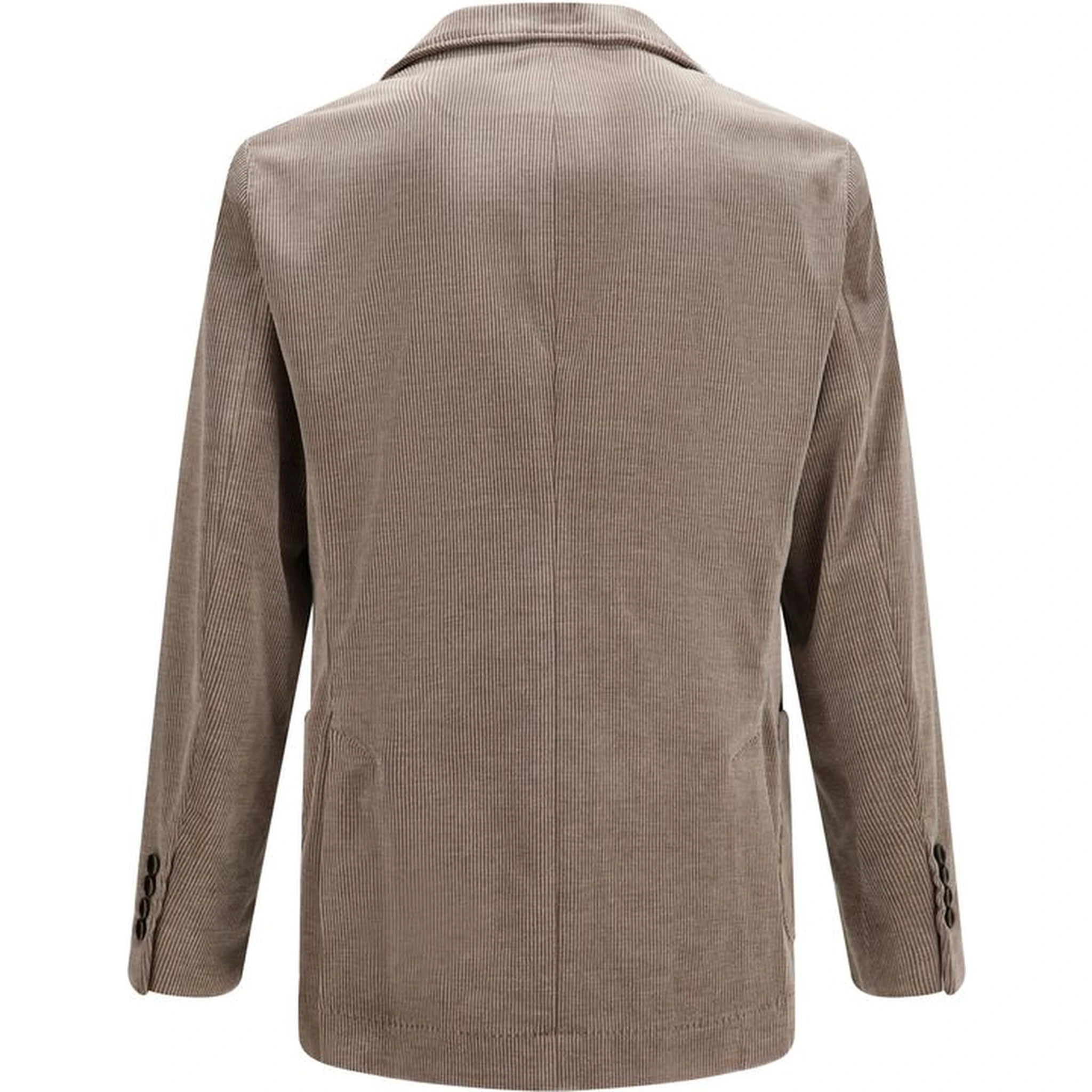 Gray Cotton Full-Length Jacket