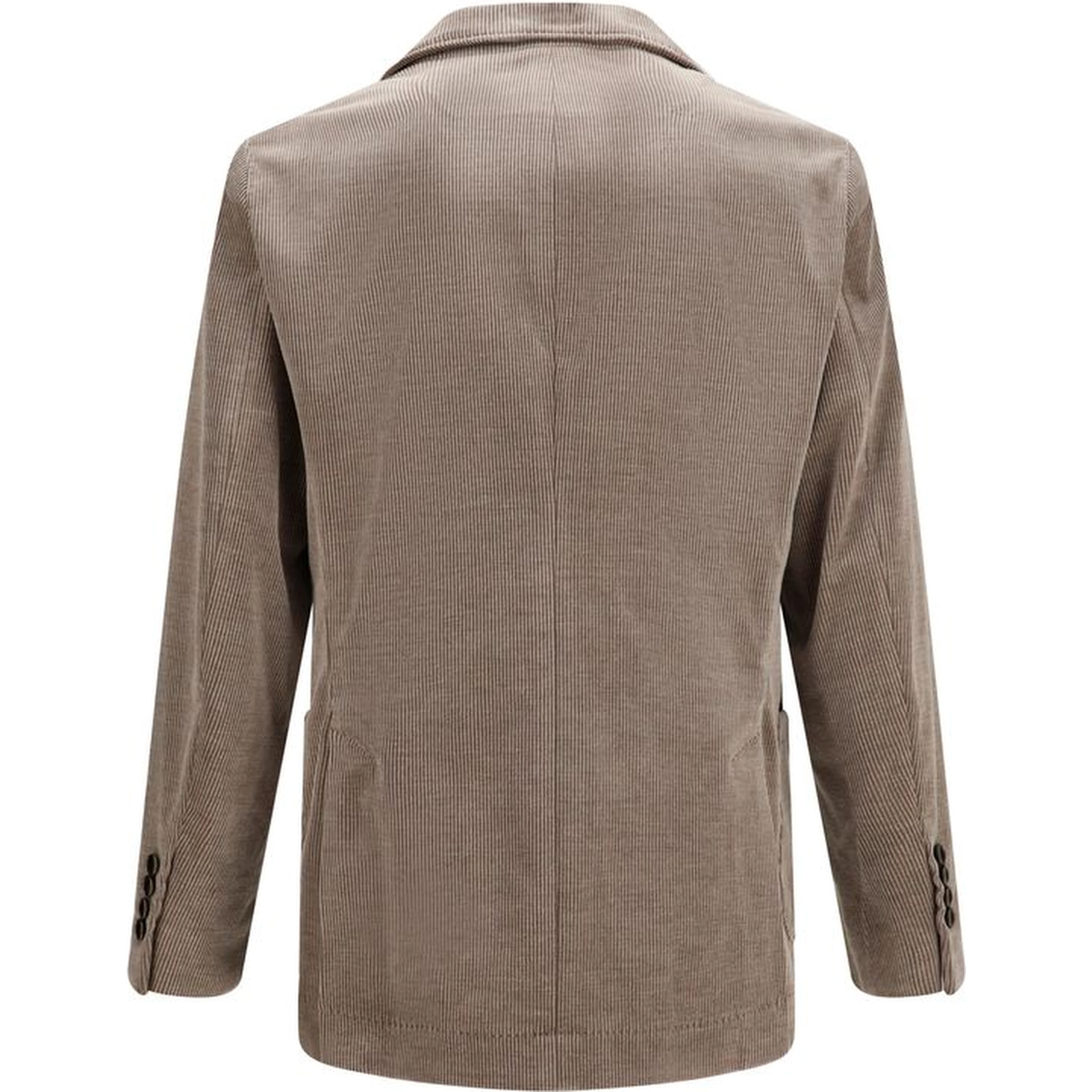 Gray Cotton Full-Length Jacket