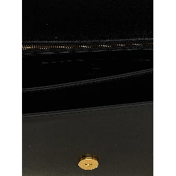Black Calfskin Shoulder Bag