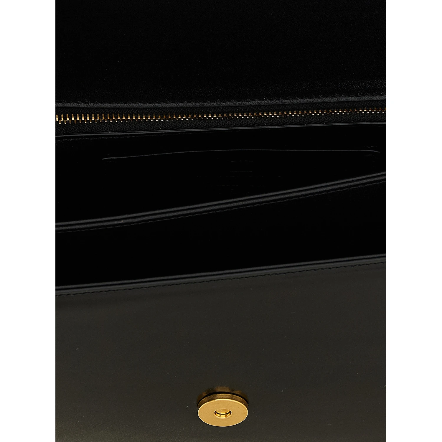 Black Calfskin Shoulder Bag