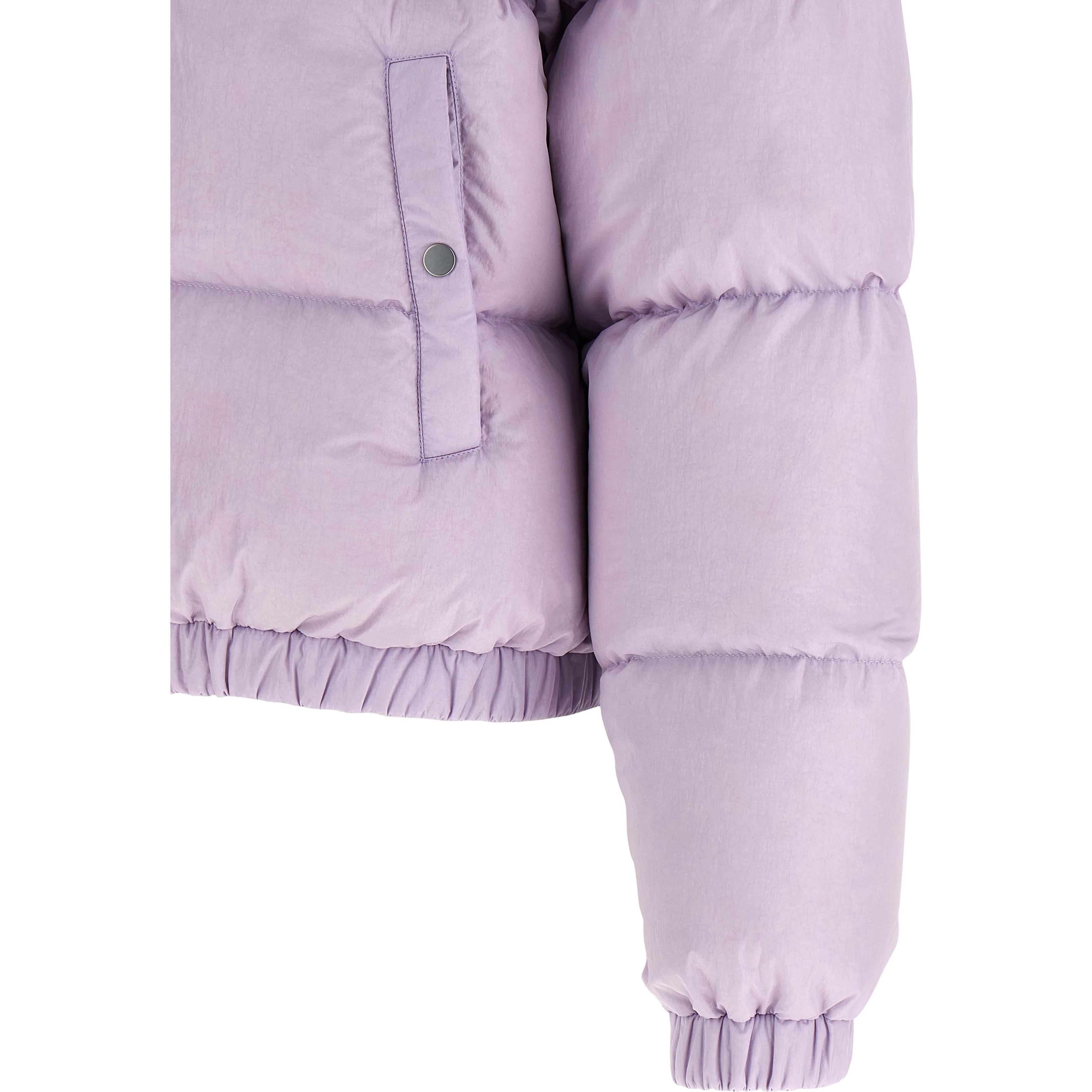 Purple Nylon Full-Length Jacket