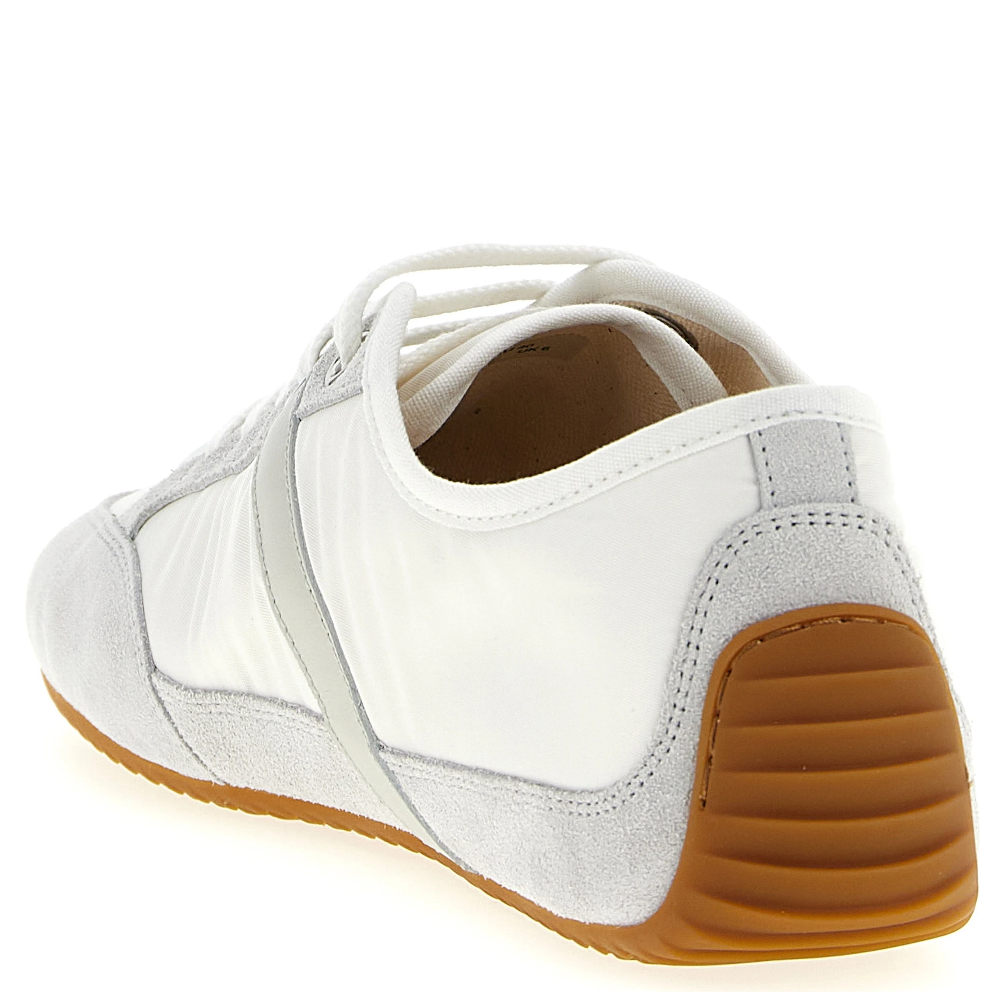 White Polyamide Low Top Sneakers