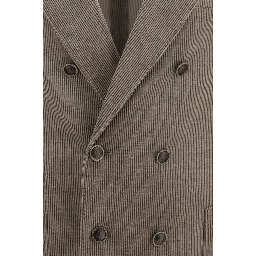 Gray Cotton Full-Length Jacket