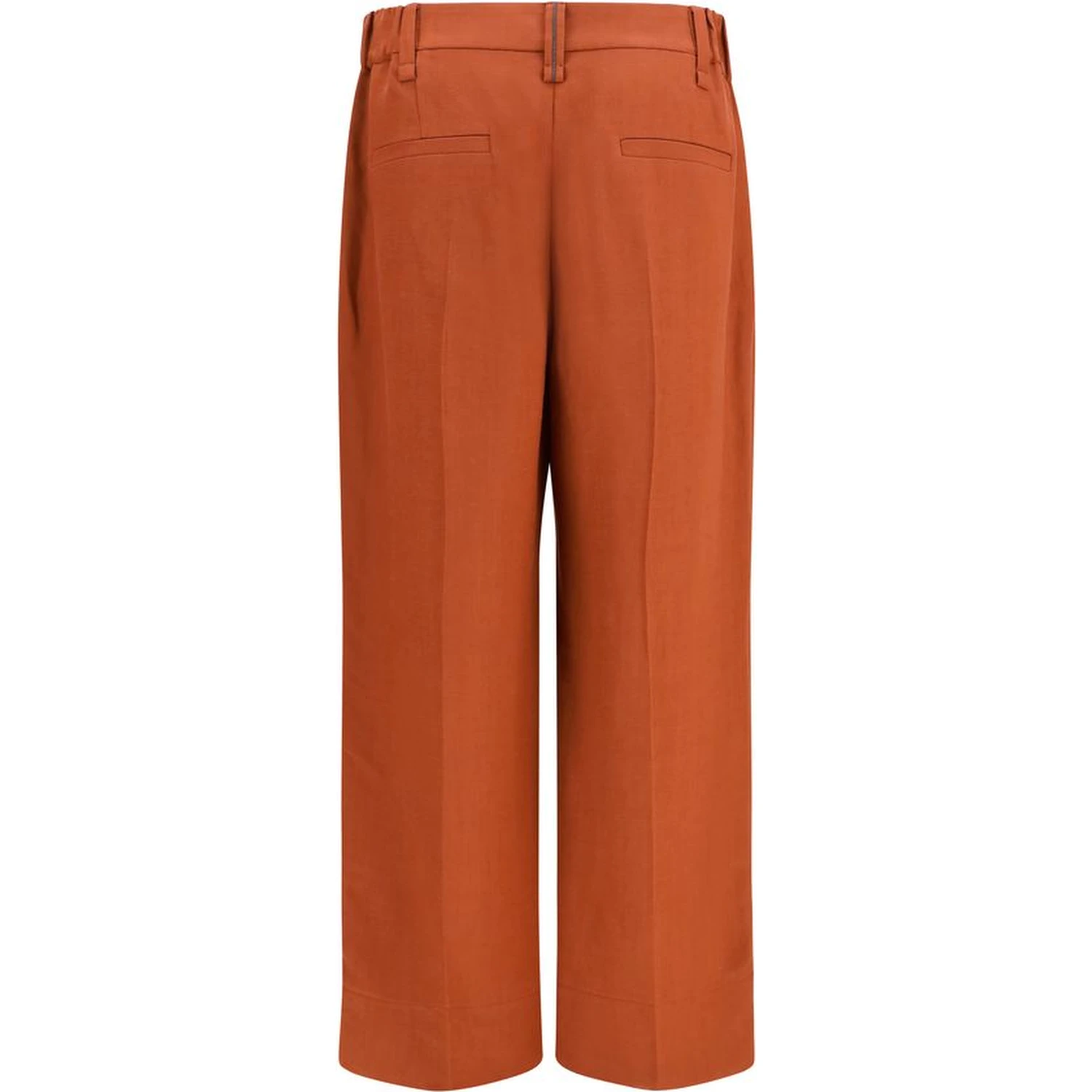 Brown Viscose Casual Pants