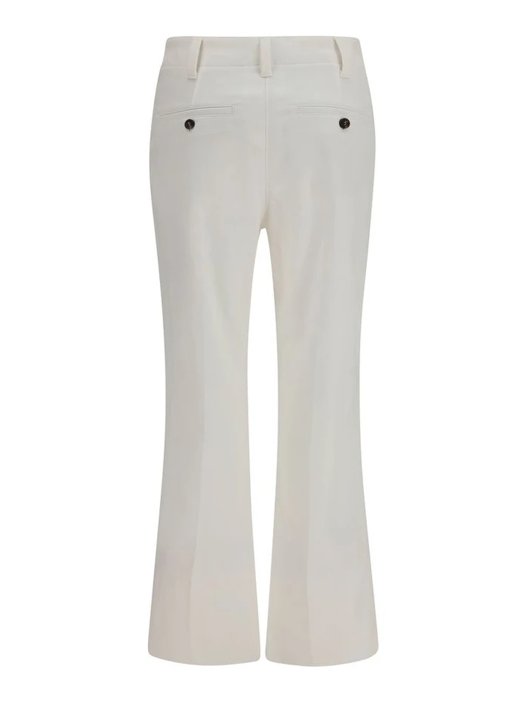 White Cotton Flared Pants alternative