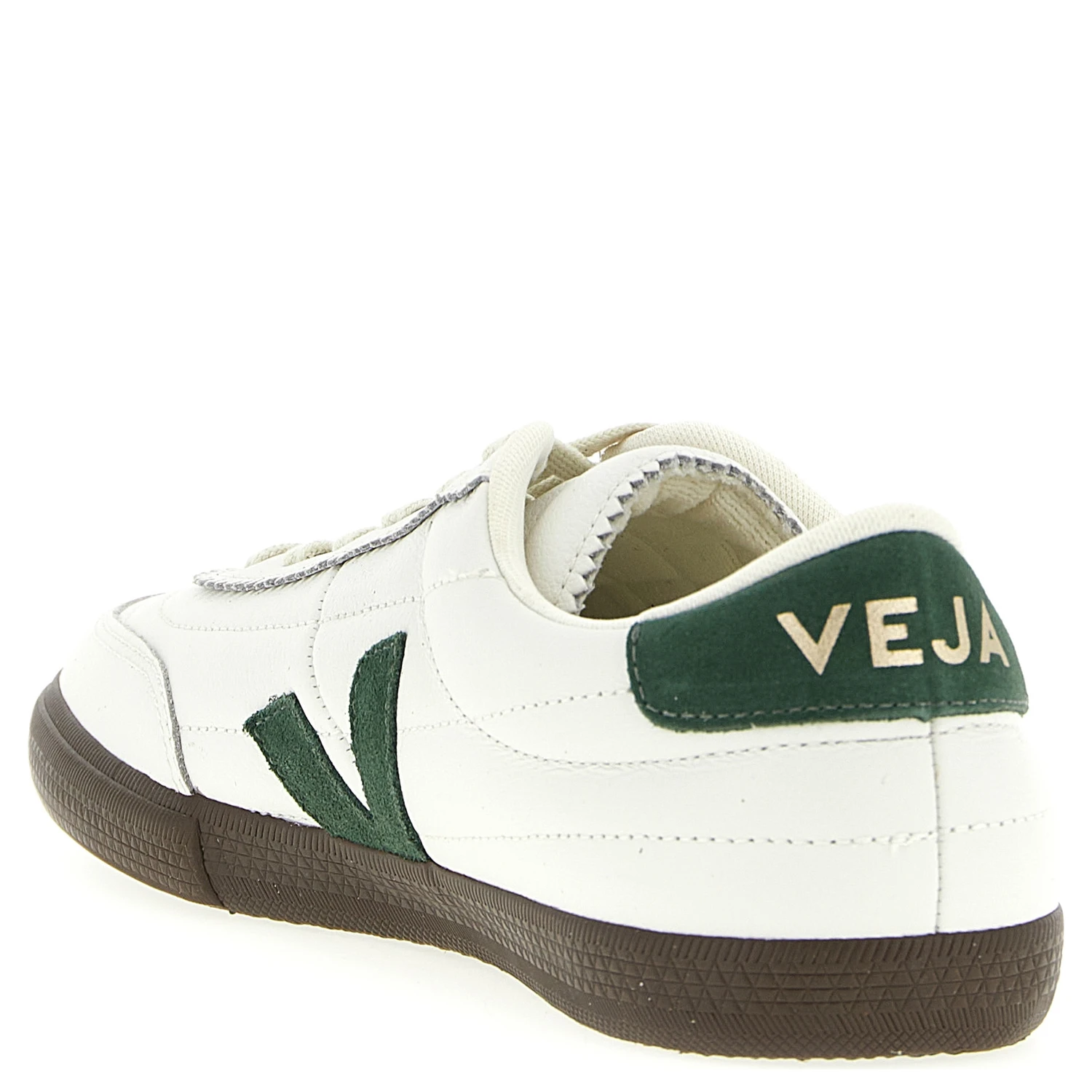 Bicolor Genuine Leather Low Top Sneakers