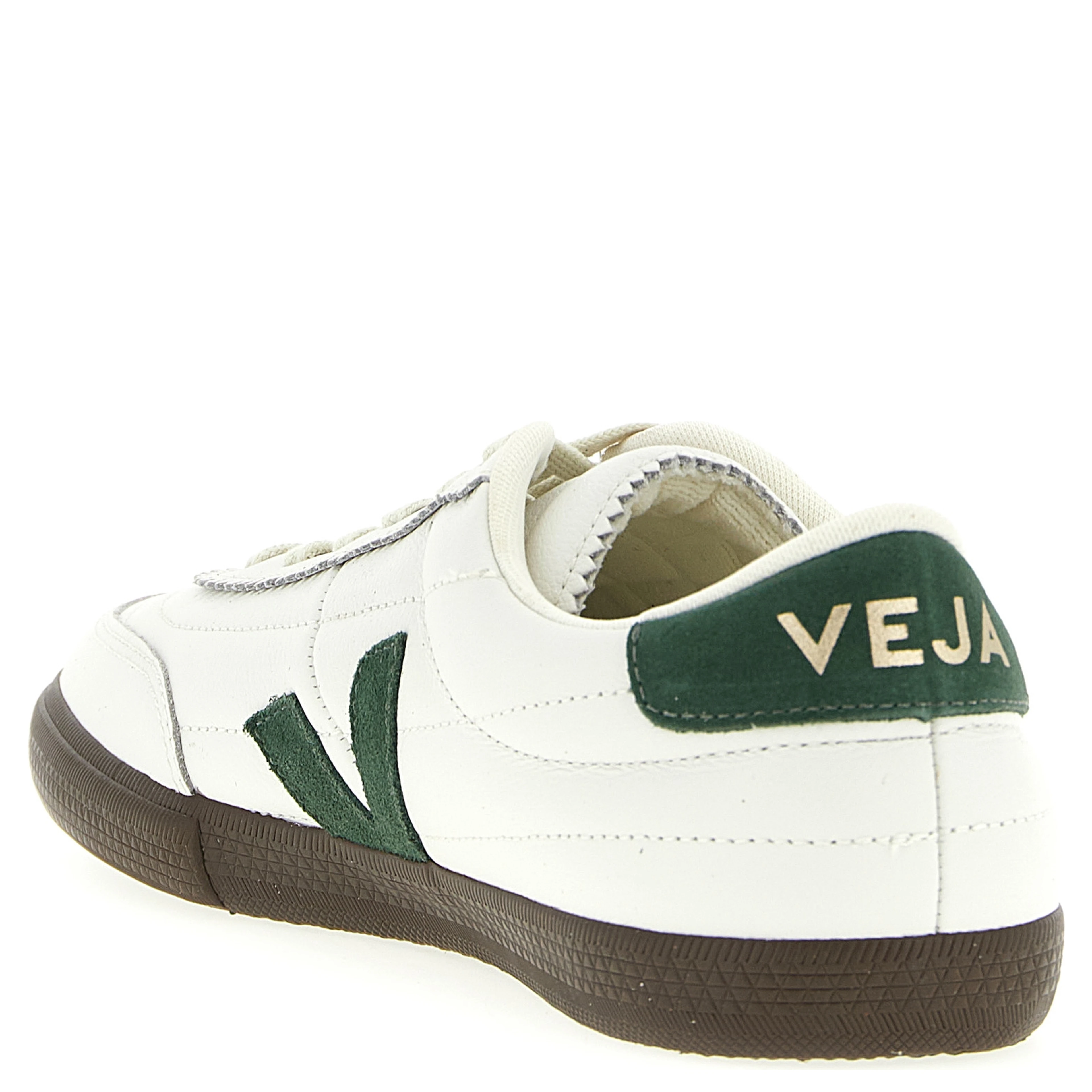 Bicolor Genuine Leather Low Top Sneakers